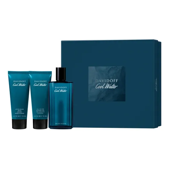 Conjunto Davidoff Cool Water 125ml + Shower Gel 75ml + Sabonete 75ml