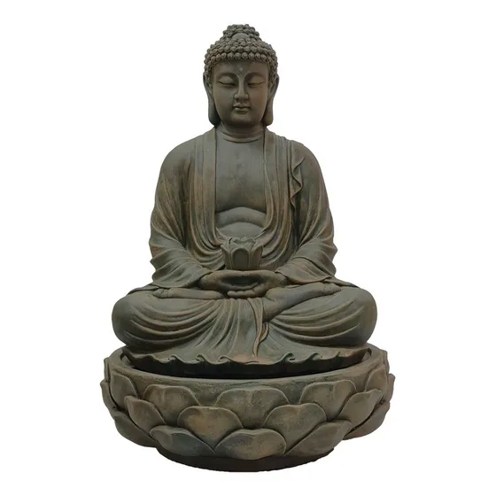 Fonte Buda Para Jardim Cimento A:90 X L:60 Pronta Entrega