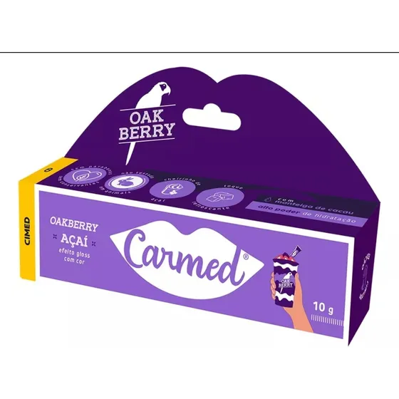 Hidratante Labial Carmed Açaí 10g Bastão Orgânico