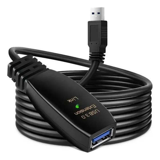 Cabo Extensor Usb 3.0 Cabo Macho Femea 10 Metros Amplificado