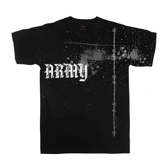 Camiseta Militar Manga Corta Army Helicóptero