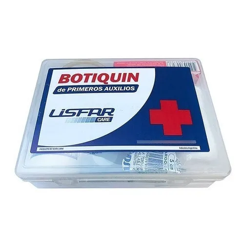 Botiquin Primeros Auxilios 15 Elementos Lisfar Caja Plastica