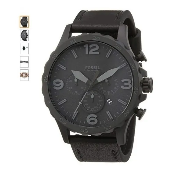 Reloj Hombre Fossil Nate Jr1354 Acero Inoxidable - Cuero