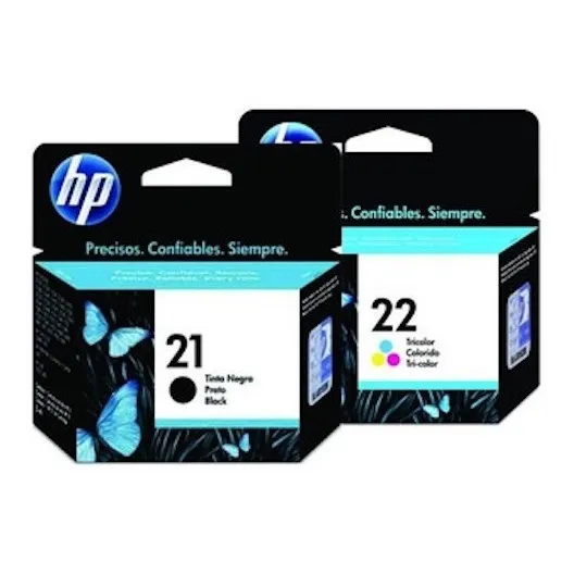 Cartuchos Hp 21 Negro + 22 Color Originales