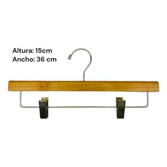 Set Juego 12 Ganchos De Madera 15 Cm X 36 Cm Adulto