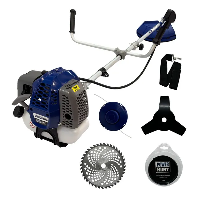 Desbrozadora Desmalezadora A Gasolina 52cc Power Hunt ELITE52 2.5hp 2 tiempos incluye accesorios