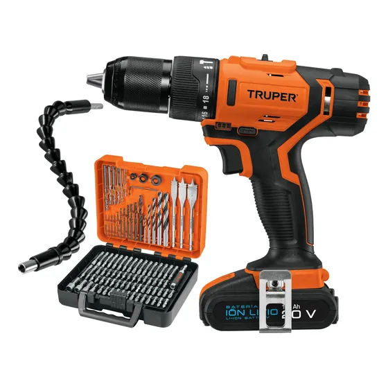 Combo: Taladro Percutor Inalámbrico 20v + Set De 101 Piezas