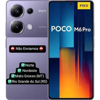 Celular Poco M6 PRO 256GB 8GB Ram Roxo - Lançamento