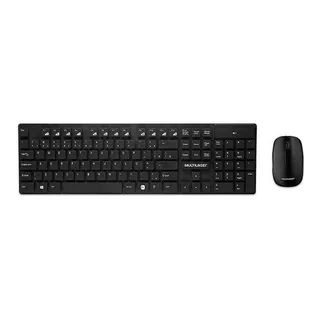 Kit Teclado E Mouse Sem Fio Multilaser 2.4ghz Usb Preto Kit Teclado E Mouse Sem Fio Multilaser 2.4ghz Usb Preto