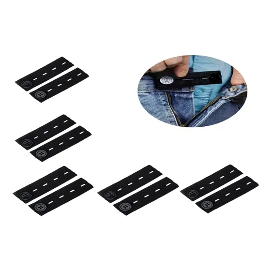 10 Extensor Elástico Alargador Botão Calça Bermuda Saia Jean