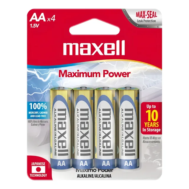 Pilas Alcalinas Maxell Tamaño Aa 4 Unidades - Maxell