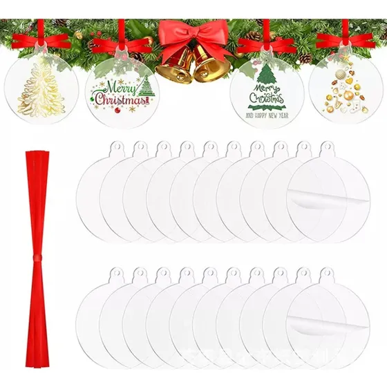 Xy 50 Esferas Navideñas De Acrílico Transparente