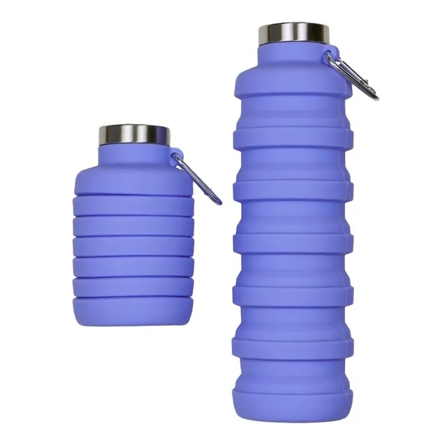 Termo Botella Plegable En Silicona Portable De 670ml