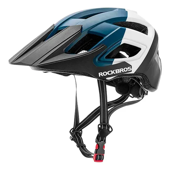 Casco Deportivo Rockbros Ts-39 Con Ala Frontal Desmontable Blanco M