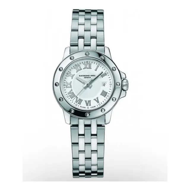 Reloj De Oro Blanco Raymond Weil Geneve Analógico Plateado Plateado Blanco