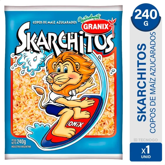 Cereales Copos De Maiz Azucarados Skarchitos Bolsa X 240 Gr