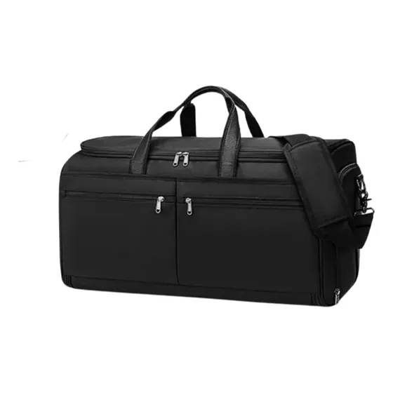 Bolso De Viaje Convertible Porta Traje Multifuncion Color Negro Lisa