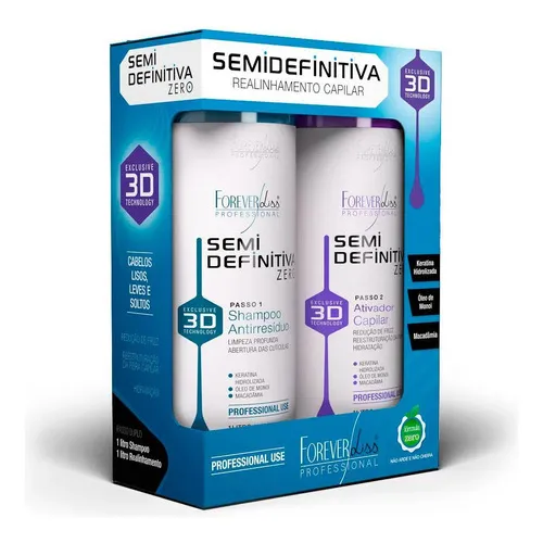 Kit Progressiva Semi Definitiva Zero 2x 1 Litro Forever Liss