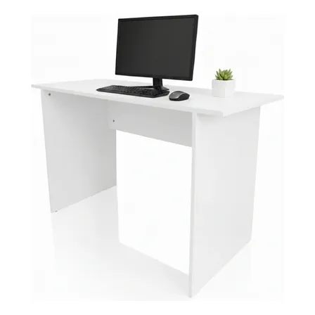 Escritorio De Madera 100×50 Minimalista Moderno Oficina Casa Blanco Frosty