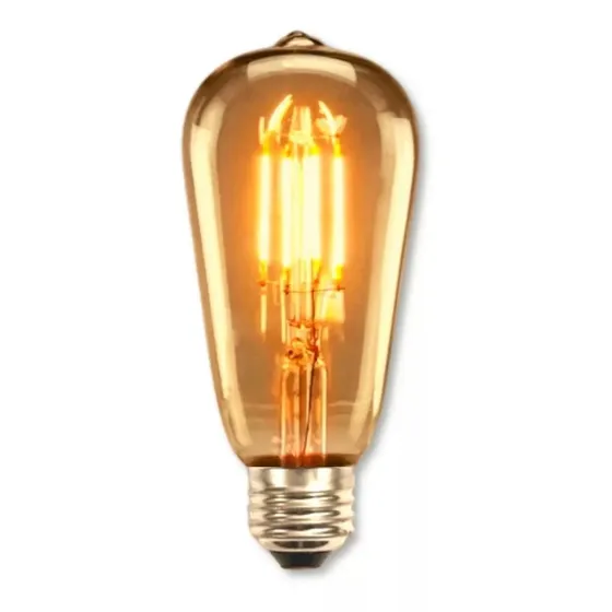 Lâmpada Filamento Led Homefy Decorativa Retrô Vintage Âmbar St64 4w