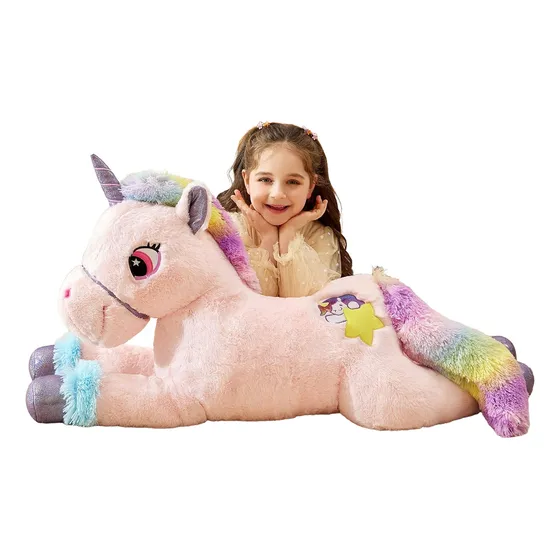 Ikasa Unicorn Gigante De Peluche 43'' Juguete Suave Jumbo