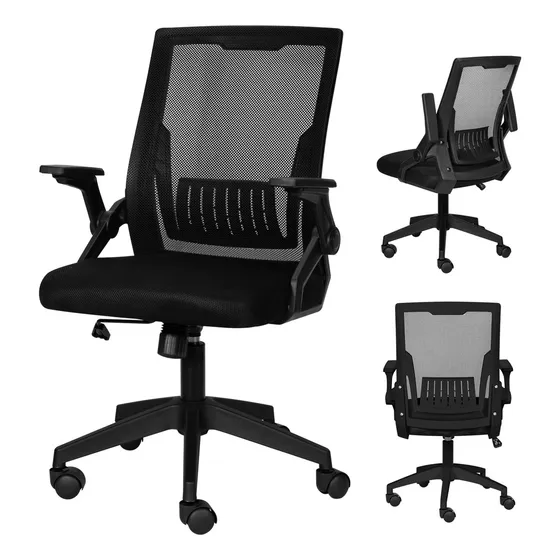 Silla Carla Ergonómica Silla De Oficina Escritorio Giratoria Ejecutiva Asiento de Memoria Color Negro
