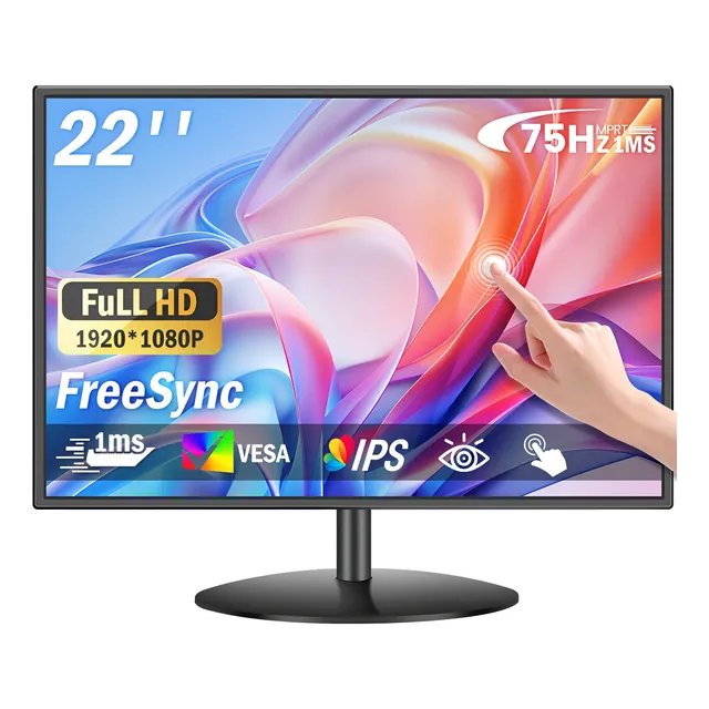 Monitor Gamer 22'' Con Touch Pantalla Led Full Hd 1080p 75hz