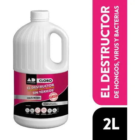 Cloro Desinfectante No Tóxico 2 L AdClean Para Pisos y Cocina