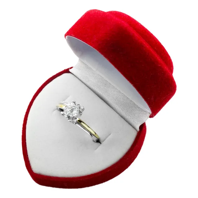 Anillo Solitario Plata Y Oro Piedra Central Boda Compromiso