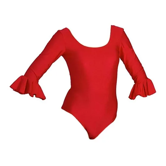 Camisa Ancatex Body Flamenco Manga Larga Mujer Adulto.
