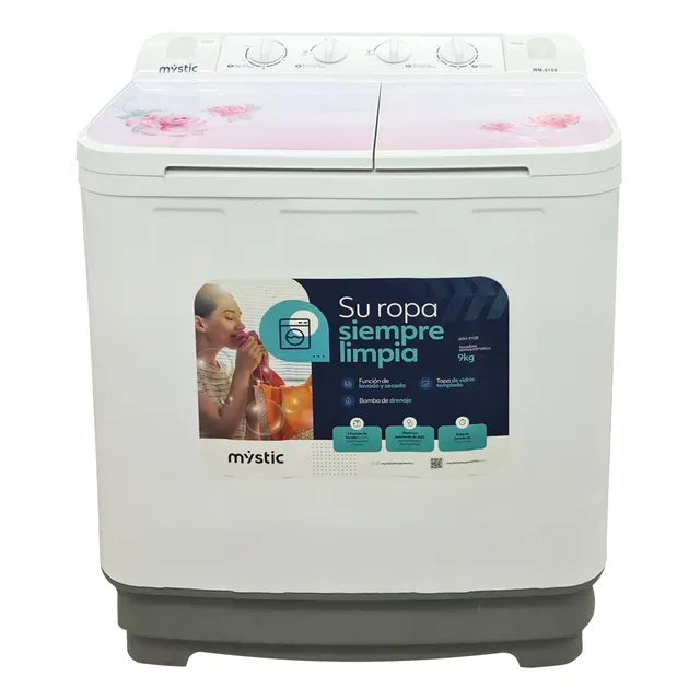 Lavadora Semiautomática Con Bomba De Tina 9kg Mystic