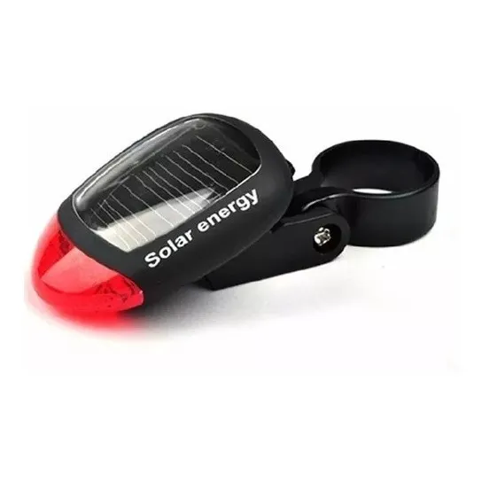 Luz Led Solar Trasera Bicicleta (no Requiere Pilas)