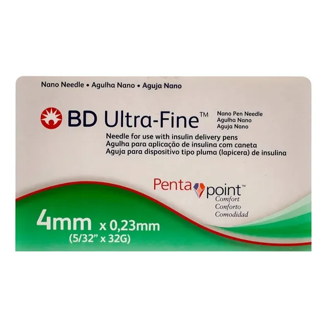 Agujas Bd Ultra-fine 4mm Para Lapiz De Insulina  Pack 10uni.