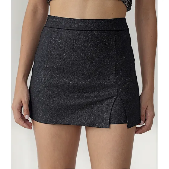 Short Pollera Con Brillos Piers Mujer Naif