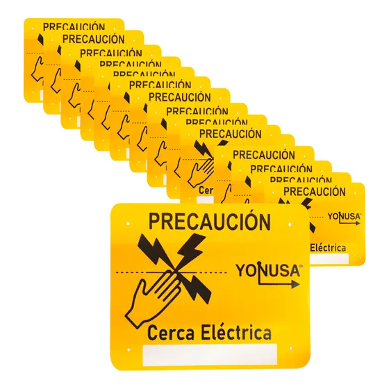 Kit 15 Letreros Alto Votaje Para Cercas Electrificadas