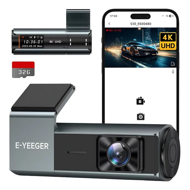 Camara Carro 4k Wifi  24h Parking Mode + 32gb 2160p