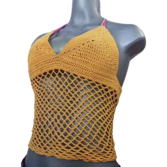 Croptop Tejido A Crochet - Moda Tejida 