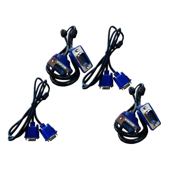 Cable Vga Macho Macho 1.5 Mts Largo 15 Pin Tripack Bagc