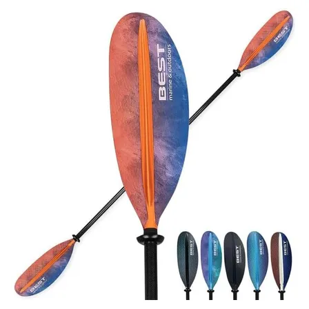 Mejor Remo Kayak Marino | Eje De Fibra De Carbono Y Pal...