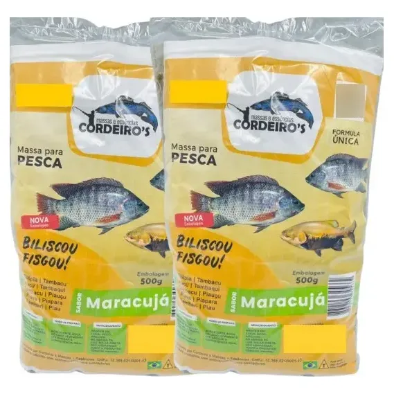 2 Massas Pesca Sabor Maracujá Tilapia Tambacu Tambaqui Pacu