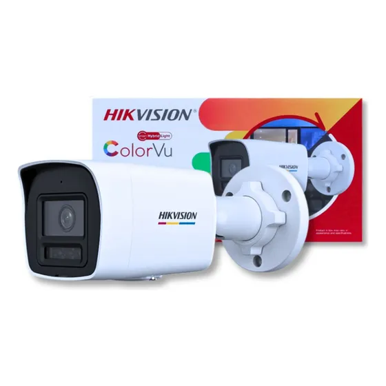 Camera Bullet Ip Hikvision Colorvu 4megas Lente2,8mm Poe