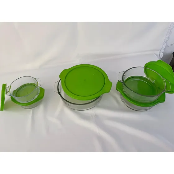 Pyrorey Contenedores De Vidrio Con Tapa De Plastico 10 Pieza Verde