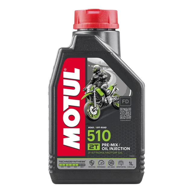 Aceite Motul 510 de 2 toneladas (2 tiempos), 1 litro, para trail y todoterreno