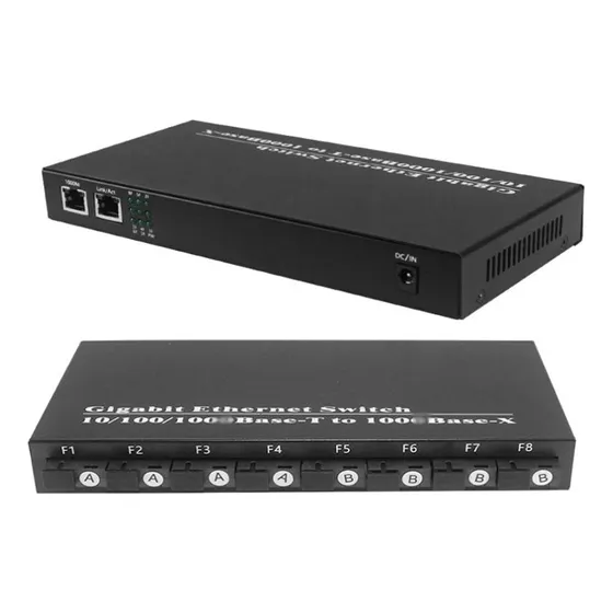 Switch Fibra Optica 8puertos Sc(4a+4b) 2*rj-45 100mb Monomod