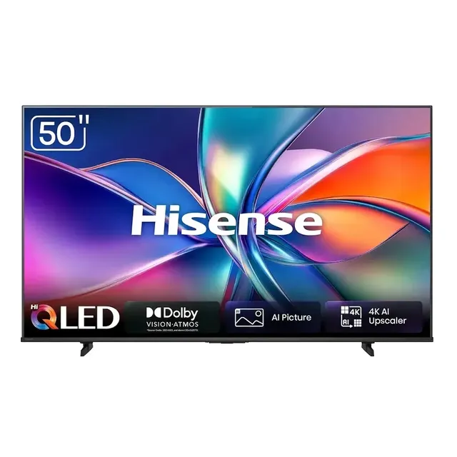 Smart TV Hisense HI-QLED 4K 50" polegadas com Processador AI, Dolby Vision Atmos e Compatibilidade Alexa - 50Q6QVV