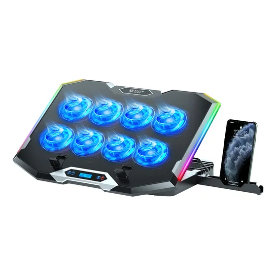 Base Enfriadora Para Laptop 17 Eolox Frost Pro Ef760 Negro Led Rgb