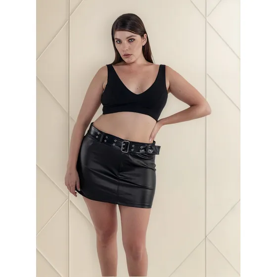 Remera Top De Noche Crep Escote V Mujer Marca Bonanza