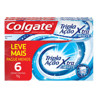 Pasta De Dentes Colgate Tripla Ação Xtra White Xtra White Em Creme Pacote X 6 420 G Pasta De Dentes Colgate Tripla Ação Xtra White Xtra White Em Creme Pacote X 6 420 G