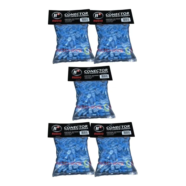 Terminal Enchufe Hembra Tipo Faston Forro Azul Precio 500pza