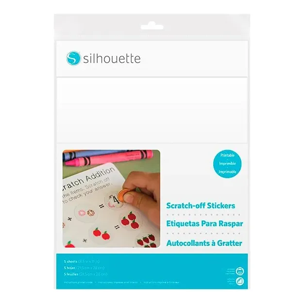 Papel Raspe Imprimible Adhesivo Silhouette